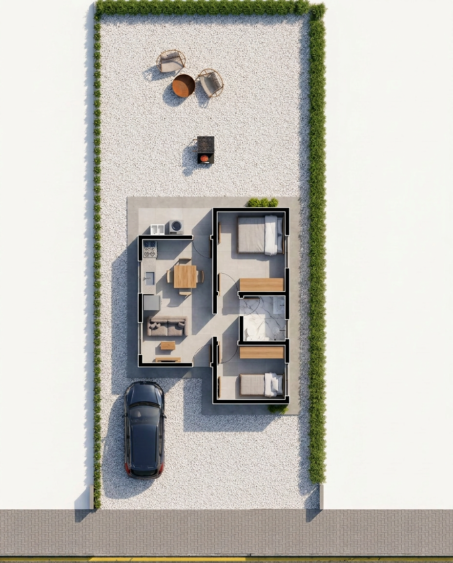 Planta Baixa 3D — Jardim dos Ipês